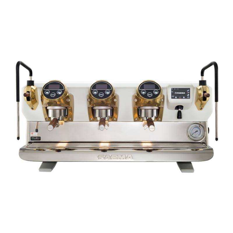 Faema E71 E A/3 Tam Otomatik Espresso Kahve Makinesi, 3 Gruplu, White Gold - 1