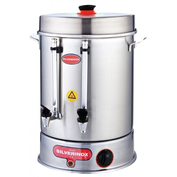 SilverInox Çay Makinesi, Metal Basmalı Musluklu, 120 Bardak Kapasiteli, 12 L - Thumbnail