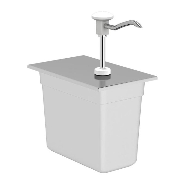 Kalando KD-002 WHITE 1/4 Basmalı Sos Pompasi, Beyaz, GN 1/4 - 200 Konteynır