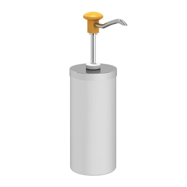 Kalando KD-004 Basmalı Sos Pompası / Paslanmaz Çelik Silindir Hazne, Sarı Renk