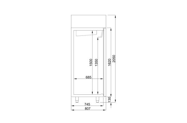 BN14-M-R290 - Çift Kapılı, Dik Tip, Mono Blok, Paslanmaz, Ekonomik, 1400 lt Buzdolabı - Thumbnail