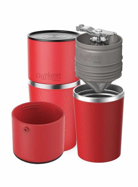 Cafflano - Cafflano Klassic All In One Manuel Kahve Makinesi, Kırmızı