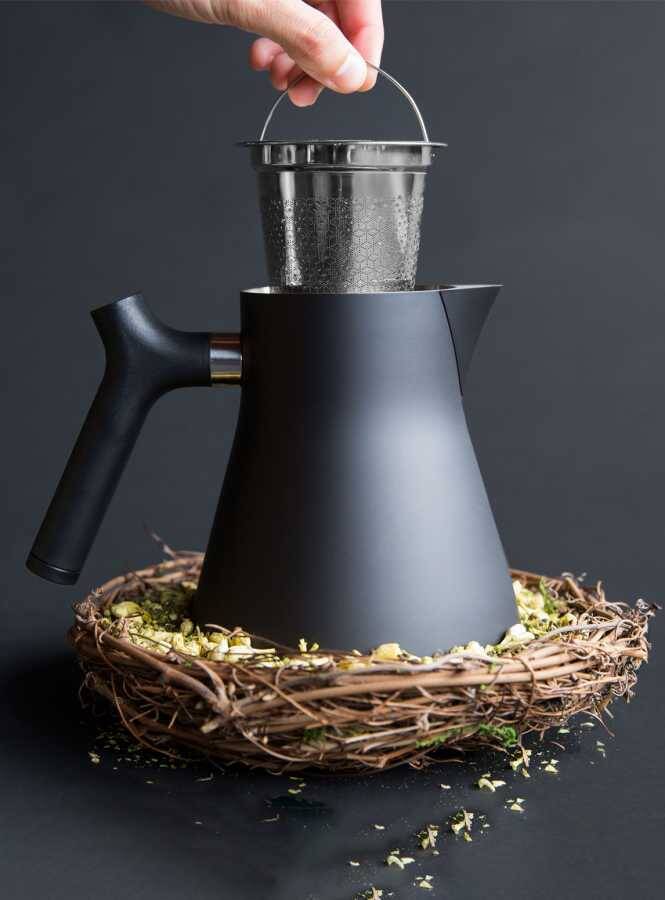Fellow Raven Tea Kettle, Isı Göstergeli Çay Demleme ve Servis Cihazı, Mat Siyah - 2