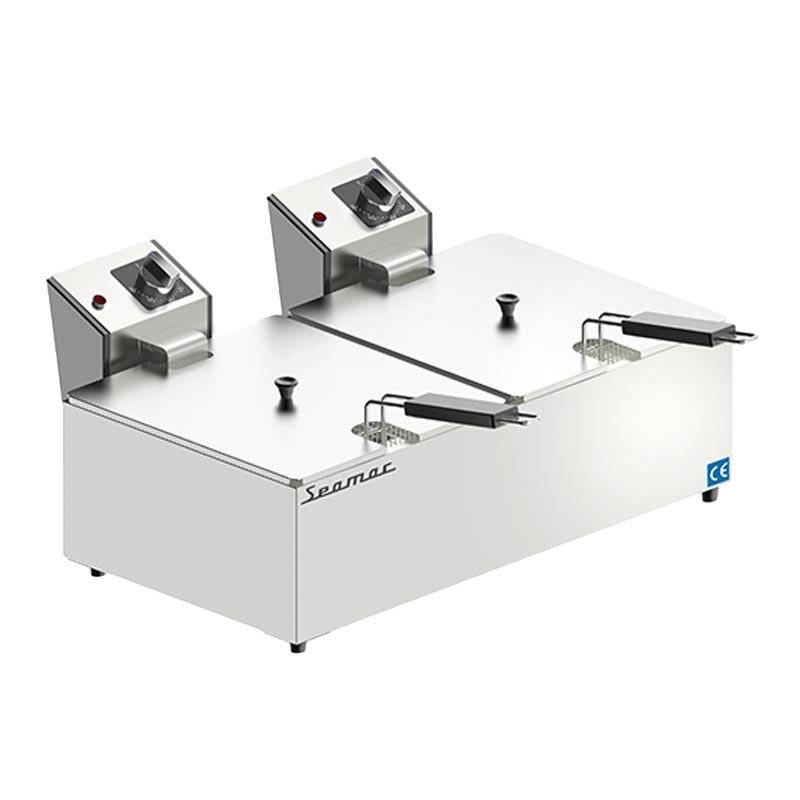 Seamac FRE16 Çift Kapaklı Fritöz, 8+8 L, Elektrikli - 1