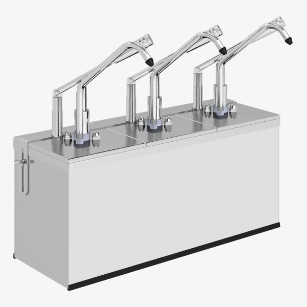 Kalando - Gastronorm Kollu Sos Pompası, GN 1/6 - 200 Konteynır / 3'lü Stant