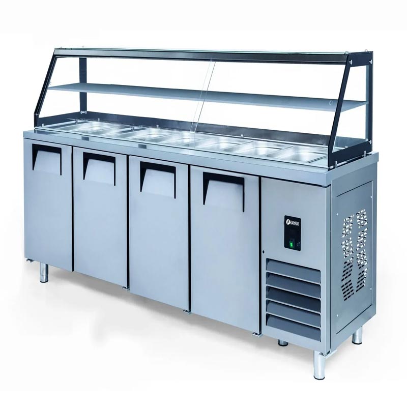 Iceinox STS G 650 CR Camlı Servis Buzdolabı, 4 Kapılı - 1