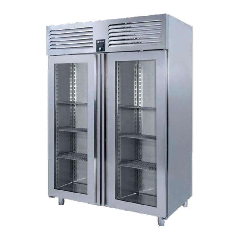Iceinox VTS 1150 VG Dik Tip Snack ve GN Buzdolabı, 2 Cam Kapılı - 1