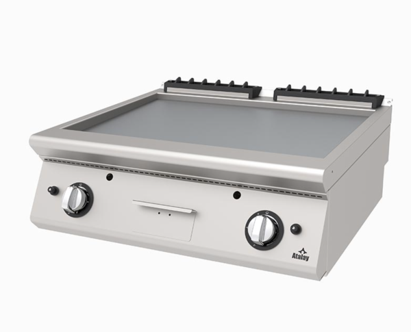 Atalay - Atalay 730 Seri Set Üstü Düz Pleyt Izgara, 80x73x30 cm, LPG'li