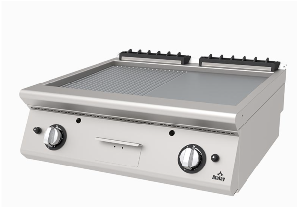 Atalay - Atalay 730 Seri Set Üstü Nervürlü+Düz Izgara, 80x73x30 cm, Doğalgazlı