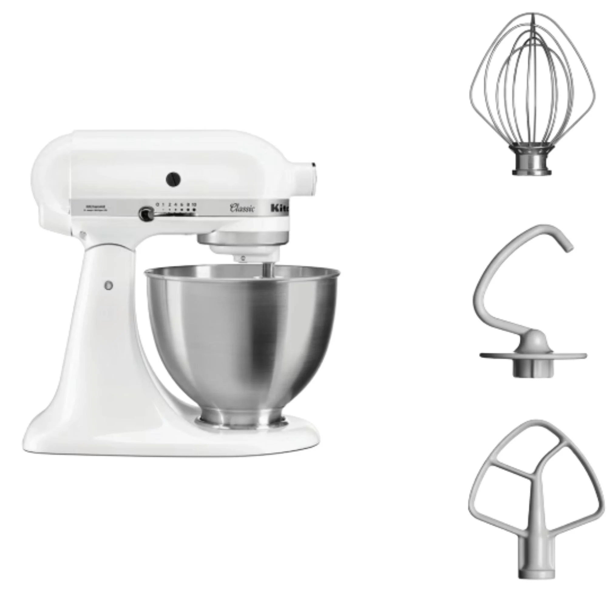 KitchenAid 4,3 Litre Classic Stand Mikser - 5K45SSEWH - Thumbnail