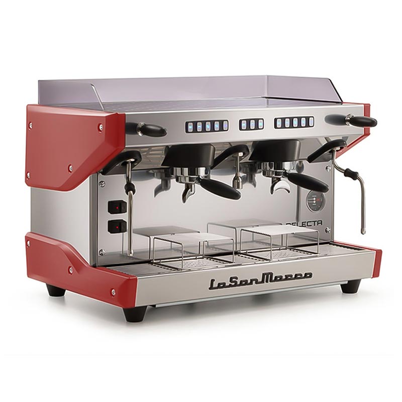 La San Marco Delecta Tam Otomatik Espresso Kahve Makinesi, 2 Gruplu, Kırmızı - 2