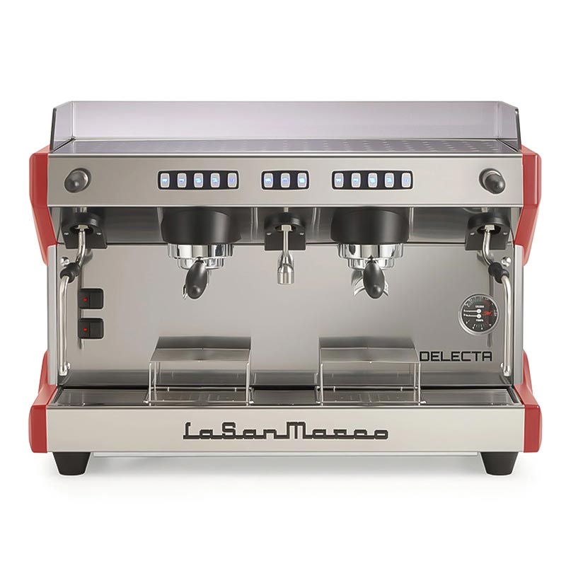 La San Marco Delecta Tam Otomatik Espresso Kahve Makinesi, 2 Gruplu, Kırmızı - 1