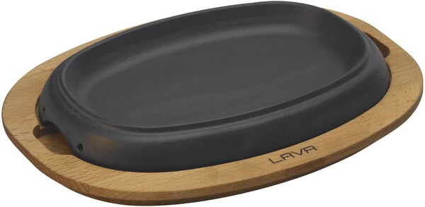 Lava - Lava Oval Hot Plate, Ahşap Altlıklı. Ölçü 12X19Cm. Lv Eco Hp 1219 T13 K4