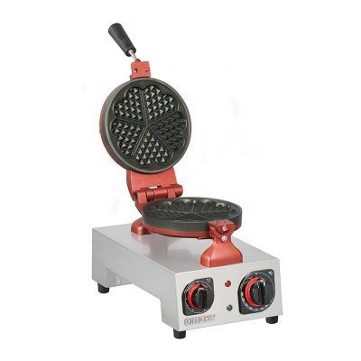 Omake - Omake WFL01.E12 Z5F Zamanlayıcılı Çiçek Model Tekli Waffle Makinesi, Elektrikli