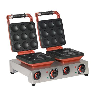 Omake - Omake WFL21.E22 Balls İkili Waffle Makinesi, 64 mm, Elektrikli