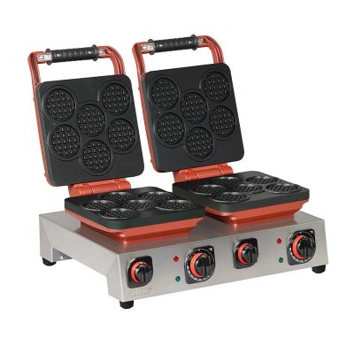 Omake - Omake WFL21.E22 Z5F 0501 Zamanlayıcılı Yuvarlak Mini Belçika Çiftli Waffle Makinesi, Elektrikli