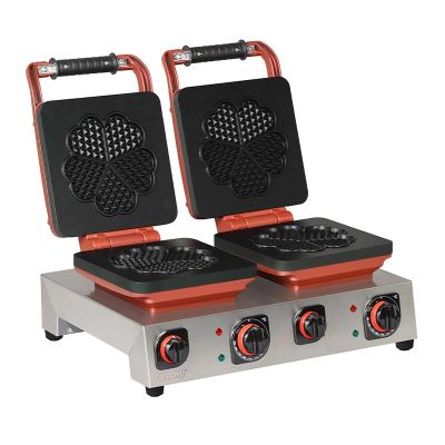Omake - Omake WFL21.E22 Z5F 1301 Zamanlayıcılı Küçük Çiçek Çiftli Waffle Makinesi, Elektrikli