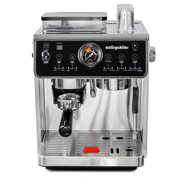 Öztiryakiler Mini Barista Ev Tipi Öğütücülü Çift Kazanlı Espresso Kahve Makinesi - Thumbnail