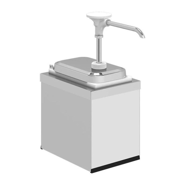 Kalando KDS-003 Paslanmaz Çelik / Basmalı Sos Pompası, Sos Kabı 1,9 L , Beyaz