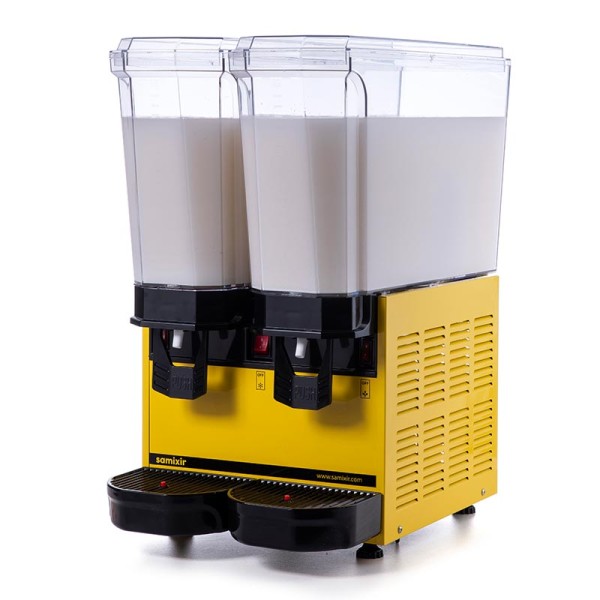Samixir - Samixir 40.MMY Klasik Twin Soğuk İçecek Dispenseri, 20+20 L, Karıştırıcılı, Sarı