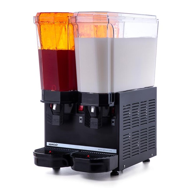 Samixir - Samixir 40.SMB Klasik Twin Soğuk İçecek Dispenseri, 20+20 L, Fıskiyeli ve Karıştırıcılı, Siyah