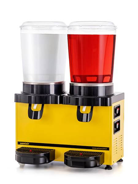 Samixir - Samixir MM20 Panaromik Twin Soğuk İçecek Dispenseri, 10 L+10 L, Sarı