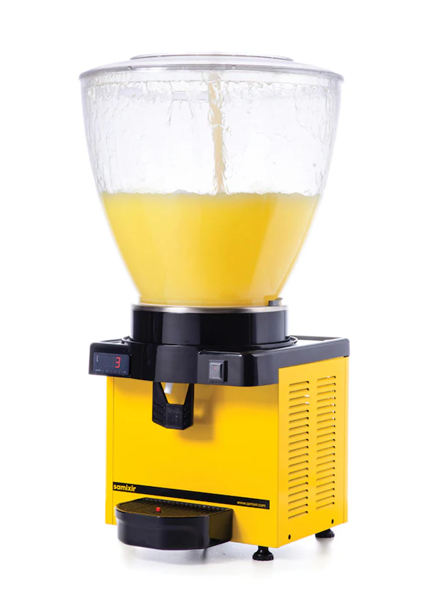 Samixir - Samixir S40 Panaromik Dijital Soğuk İçecek Dispenseri, 40 L, Sarı