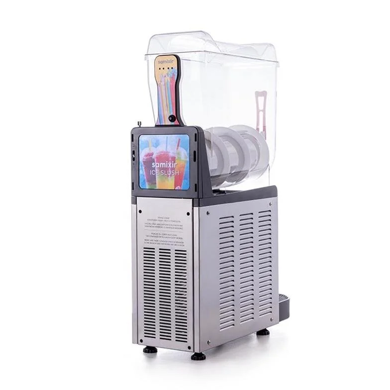 Samixir SLUSH12 Allure Twin Ice Slush Granita ve Soğuk Meyve Suyu Dispenseri, 12 L, Inox - Thumbnail