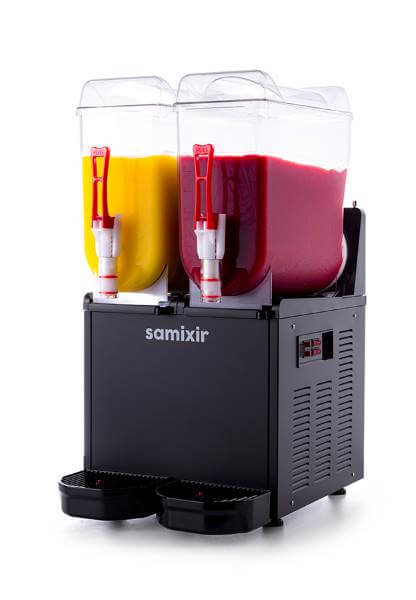 Samixir - Samixir SLUSH24 Twin Ice Slush Granita ve Soğuk Meyve Suyu Dispenseri, 12+12 L, Siyah