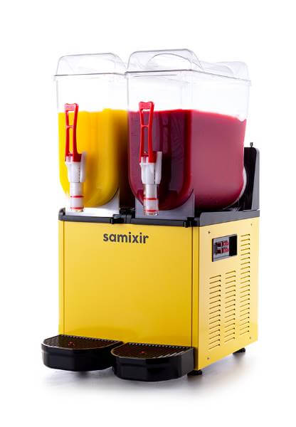Samixir - Samixir SLUSH24.Y Ice Slush Twin Meyve Suyu Dispenseri, 12+12 L, Sarı