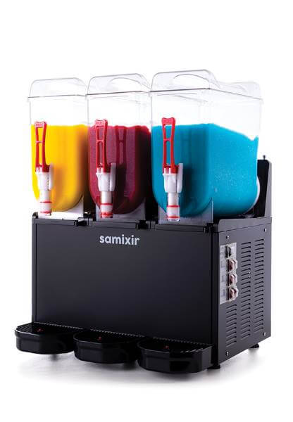 Samixir - Samixir SLUSH36 Triple Ice Slush Granita ve Soğuk Meyve Suyu Dispenseri, 12+12+12 L, Siyah