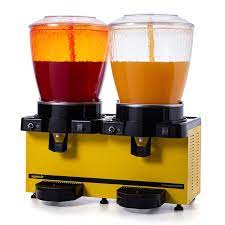 Samixir - Samixir SS44 Panaromik Analog Twin Soğuk İçecek Dispenseri, 22+22 L, Fıskiyeli, Sarı
