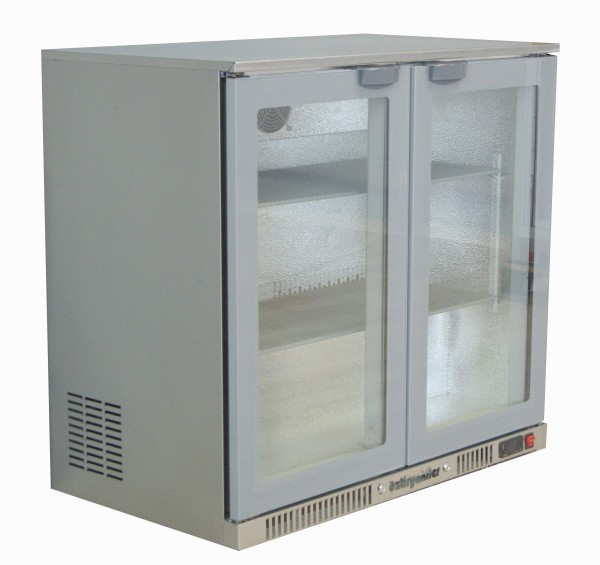 Senox - Senox SBCS-250 Bar Arkası Şişe Soğutucu Dolap, 2 Sürgülü Kapılı, 238 L, Krom