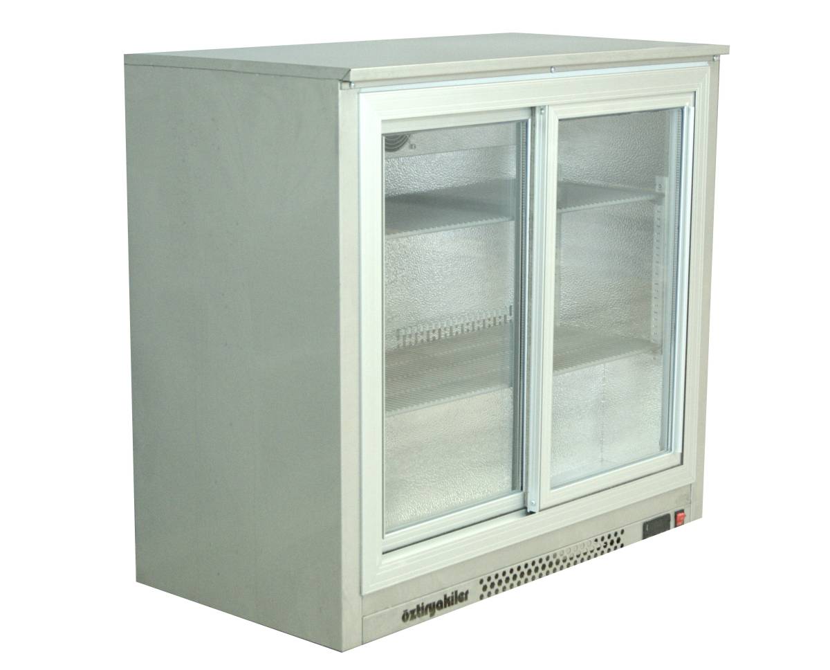 Senox SSBCS-250 Bar Arkası Şişe Soğutucu Dolap, 2 Sürgülü Kapılı, 238 L, Krom - 1