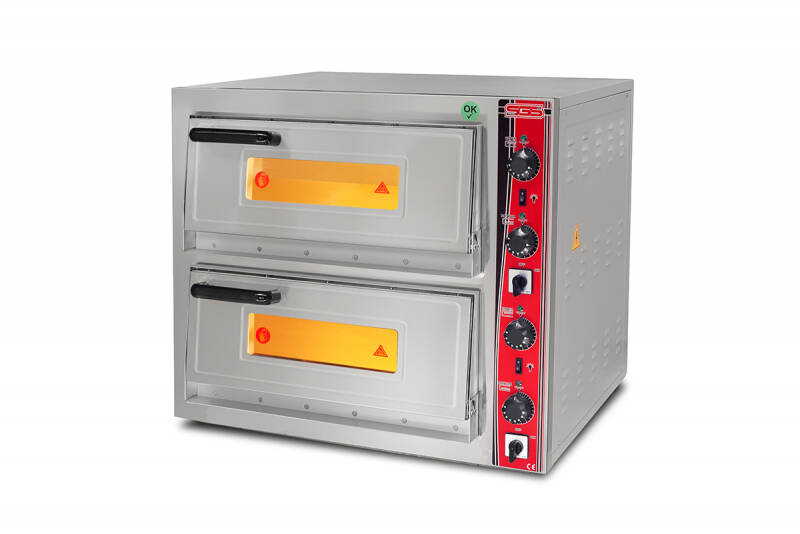 SGS Pizza Fırını, 2 Katlı, 25cm x 4+4 Pizza Kapasiteli, Elektrikli, 50x50cm - 1
