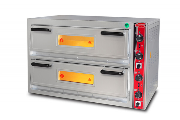 Sgs - SGS Pizza Fırını, 2 Katlı, 30cm x 6+6 Pizza Kapasiteli, Elektrikli, 62x92cm