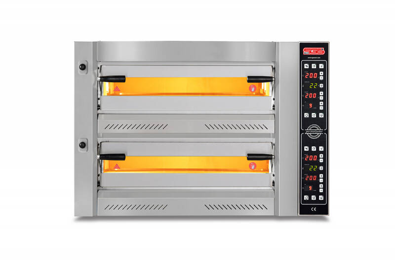 SGS Pizza Fırını, 2 Katlı, 34cm x 4 Pizza Kapasiteli, Elektrikli, 75x75cm - 1
