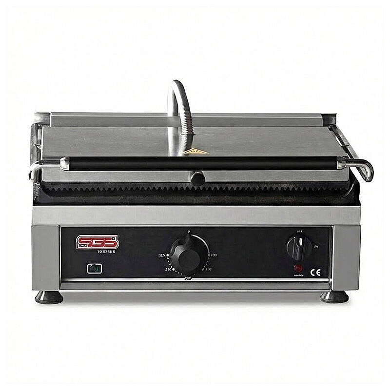 SGS TG 2735 E/G  Üst Oluklu Alt Düz Tost Makinesi, Tek Kapaklı - 1