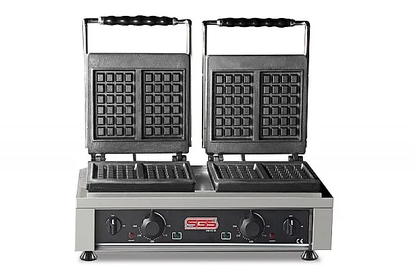 SGS WK 25 DE Kare Model Çift Kapaklı Elektrikli Waffle Makinesi