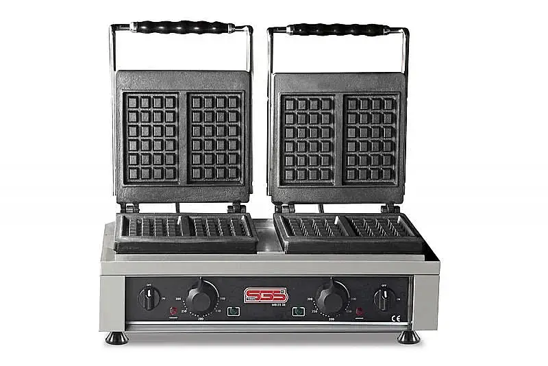 SGS WK 25 DE Kare Model Çift Kapaklı Elektrikli Waffle Makinesi - 1