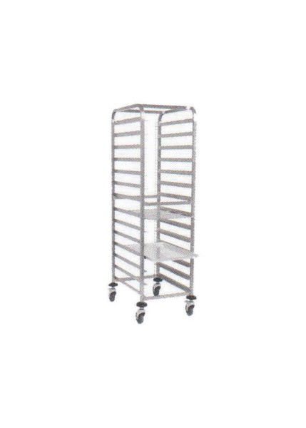 Trolley MT152X Tepsi Taşıma Arabası GN 1/1 Tepsi İçin 17 Çift Raflı