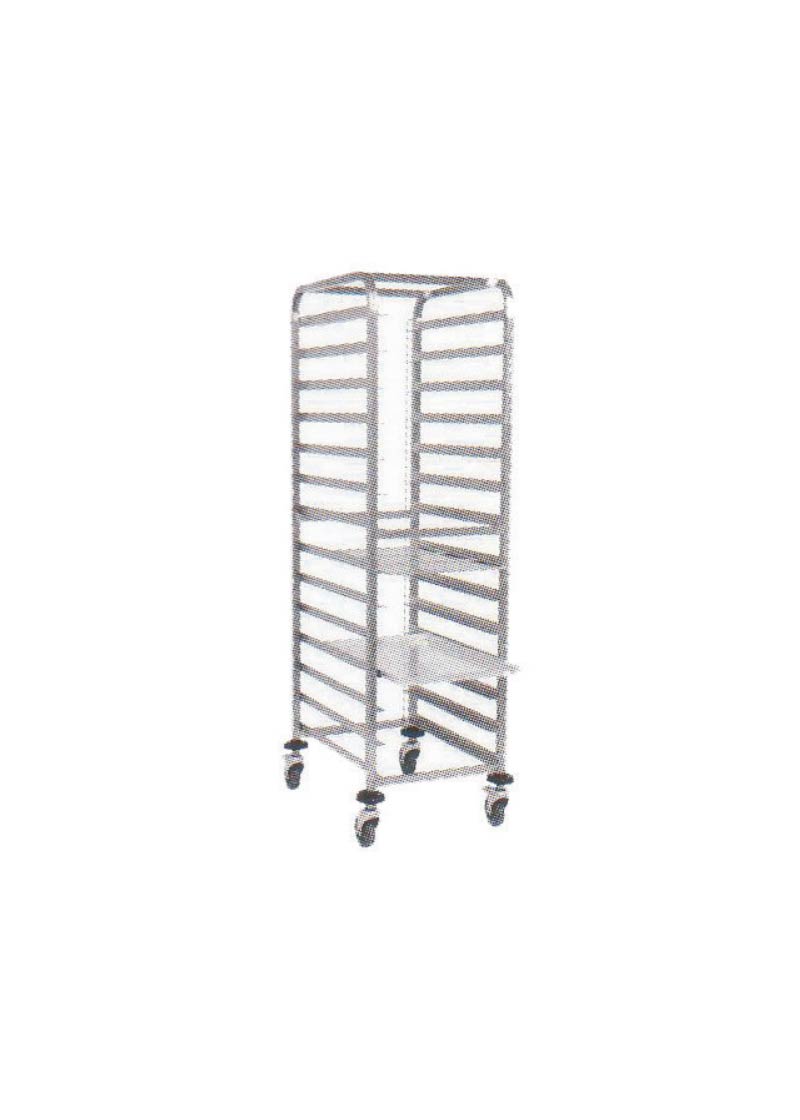 Trolley MT152X Tepsi Taşıma Arabası GN 1/1 Tepsi İçin 17 Çift Raflı - 1