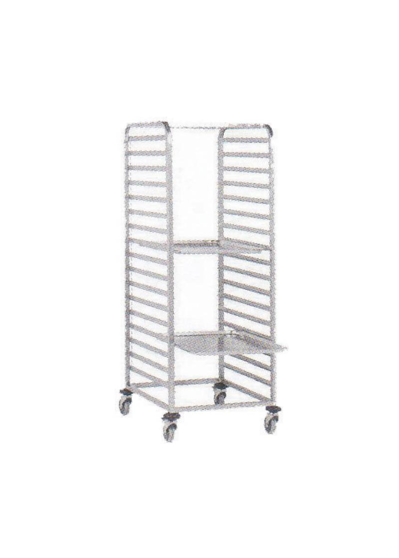 Trolley MT162X Tepsi Taşıma Arabası GN 2/1 Tepsi İçin 17 Çift Raylı - 1