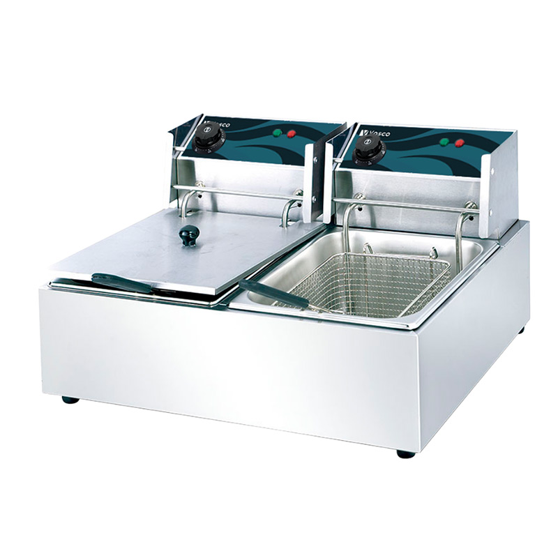Vosco V-6L-2 Çif Hazneli Fritöz, 6+6 L - 1