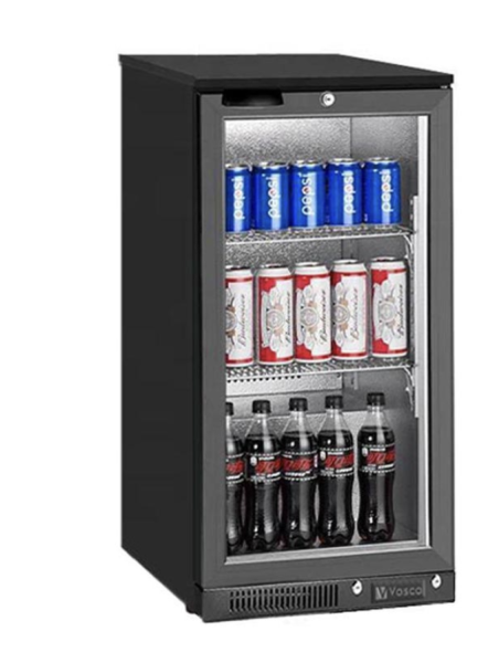 Vosco - Vosco VBB-S150 Tek Kapılı Bar Arkası Şişe Soğutucu Dolap, 138 L, Siyah