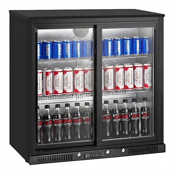 Vosco - Vosco VBBC-250S Çift Sürgü Kapılı Bar Arkası Şişe Soğutucu Dolap