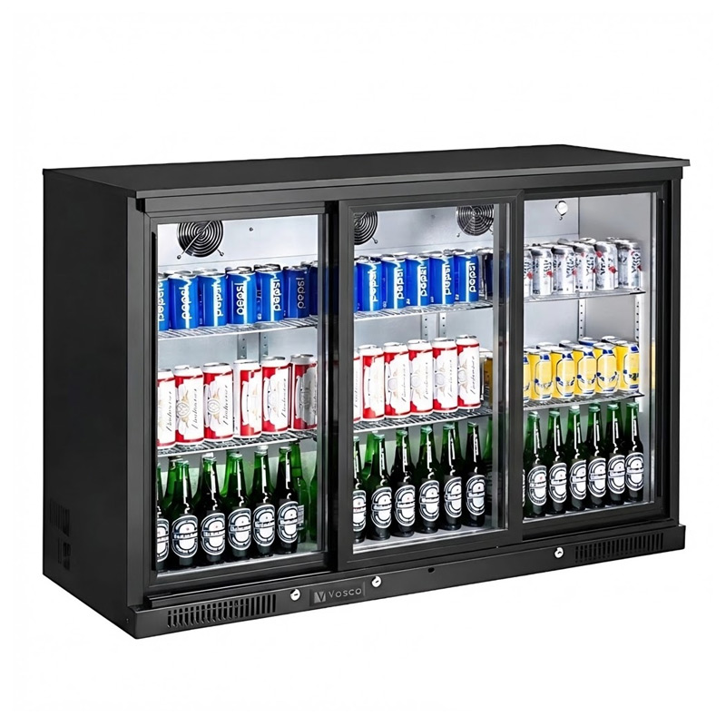 Vosco VBBC-350S Üç Sürgü Kapılı Bar Arkası Şişe Soğutucu Dolap - 1