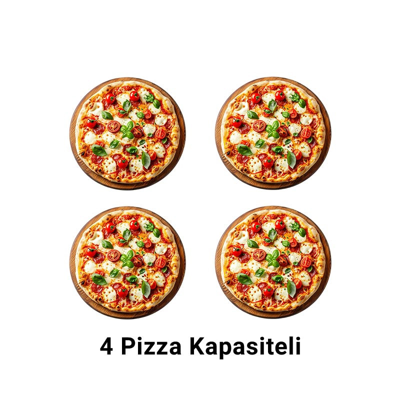 Vosco VCP-03 25 cm 4 Pizza Kapasiteli Taş Pizza Fırını, Elektrikli - 2