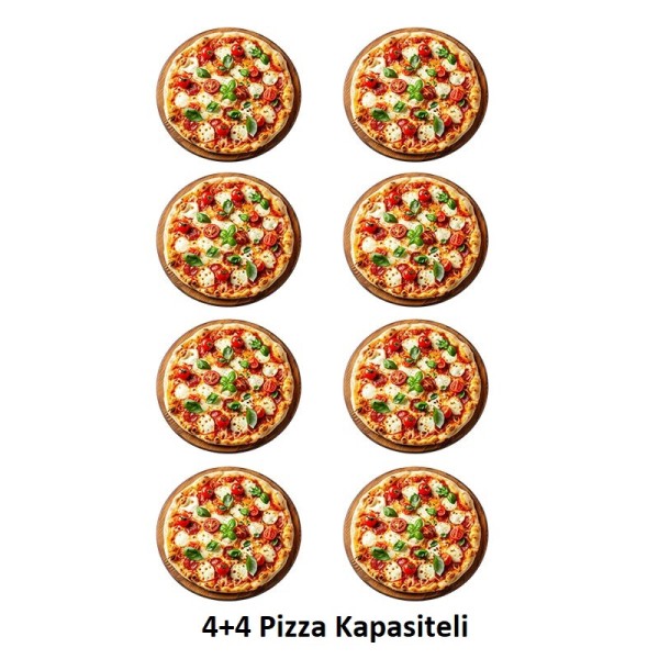 Vosco VCP-04 25 cm 8 Pizza Kapasiteli Taş Pizza Fırını, Elektrikli - Thumbnail