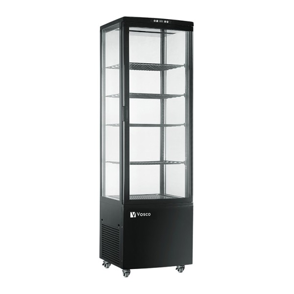 Vosco - Vosco VFT-235L Dik Tip Soğuk Teşhir Dolabı, 235 L, Siyah